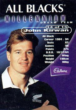 1999 Cadbury Millennium Dream Team #14 John Kirwan Front